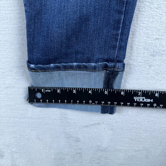 Gap Straight Leg Jeans Rolled Cuffed Hem Medium Wash Womens Blue Size 10/30R - Picture 10 of 11